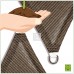 ColourTree 12' x 16' Sun Shade Sail Canopy ?Rectangle Brown - Commercial Standard Heavy Duty - 160 GSM - 4 Years Warranty   